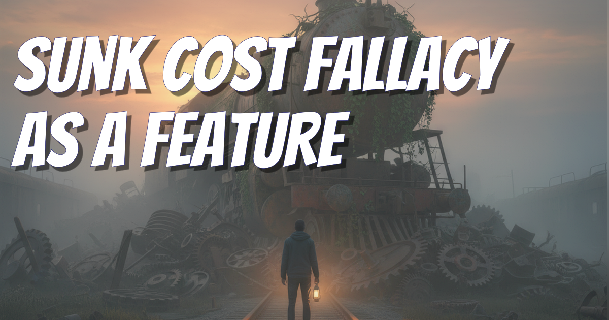 Sunk Cost Fallacy as a Feature
